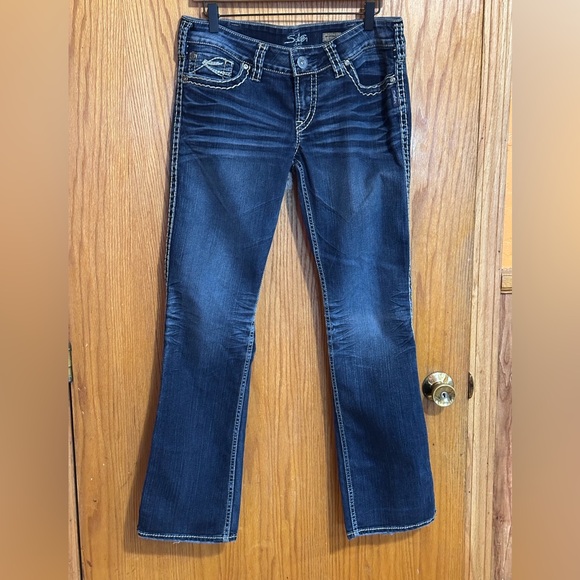 Silver Y2K McKenzie women’s jeans sz‎ 33/32 - Picture 1 of 10